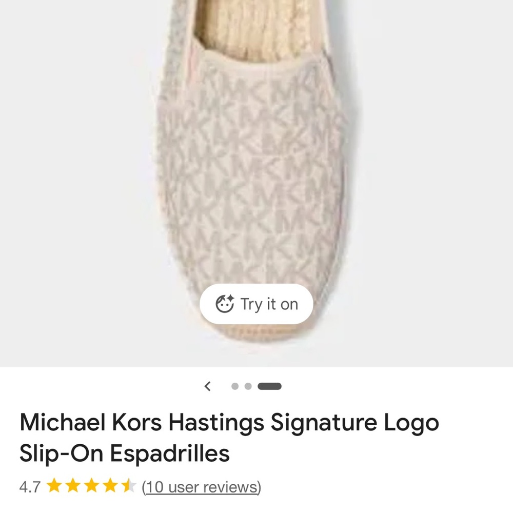 Michael Kors Cream and White Logo Espadrilles